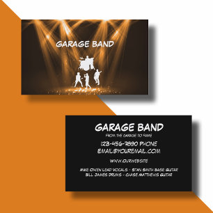 Cartões de visitas legal da banda da música