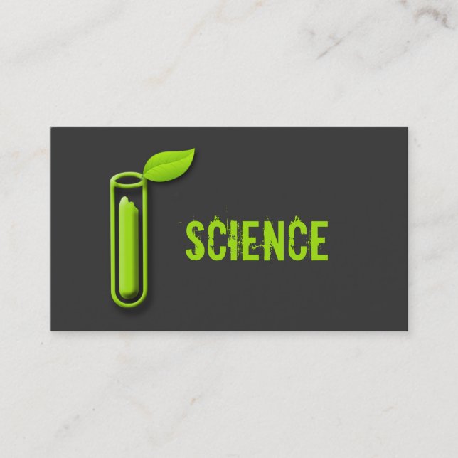 Cartões de visitas legal do cientista da folha do (Frente)