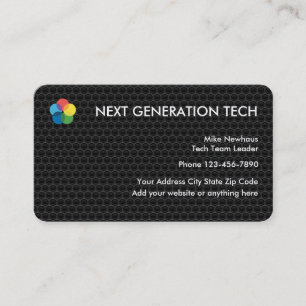 Cartões de visitas legal do logotipo da tecnologi