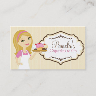 Cartões de visitas louros D17 do cupcake do