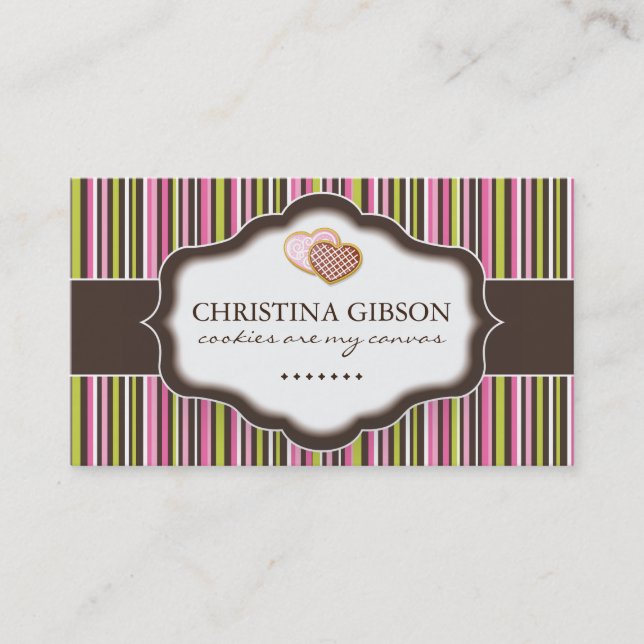 Cartões de visitas lunáticos da padaria (Frente)