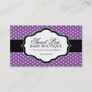 Cartões de visitas lunáticos do boutique do beb