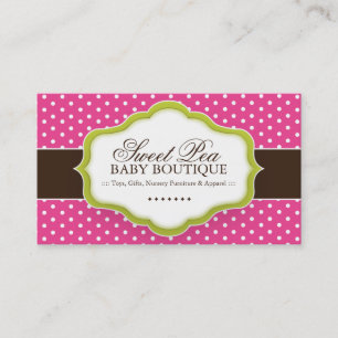 Cartões de visitas lunáticos do boutique do beb
