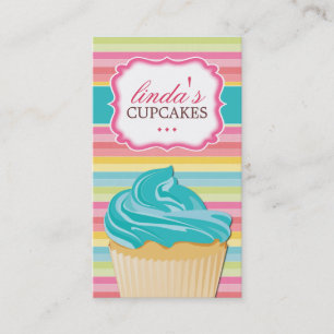 Cartões de visitas lunáticos do cupcake
