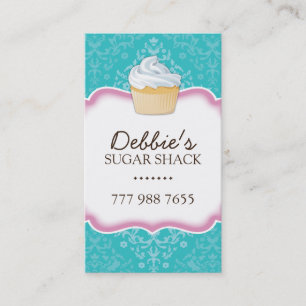 Cartões de visitas lunáticos do cupcake