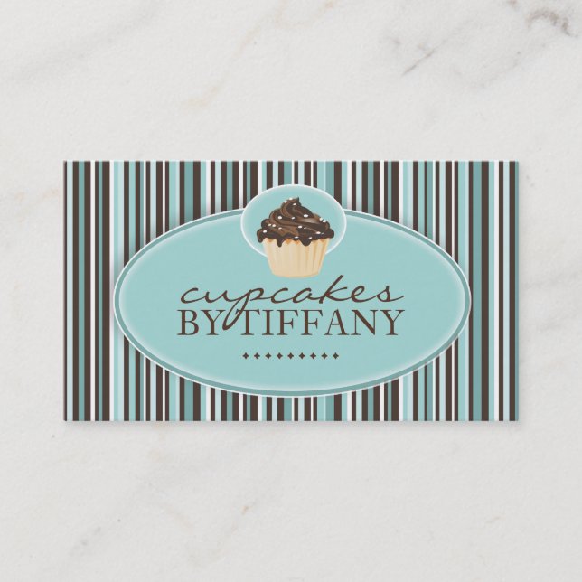 Cartões de visitas lunáticos do cupcake (Frente)