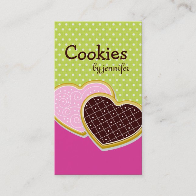 Cartões de visitas lunáticos dos biscoitos (Frente)