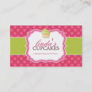 Cartões de visitas lunáticos e bonitos do cupcak