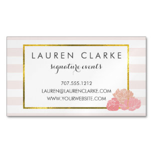 Cartões de visitas Magnéticas de Peony de Strike e