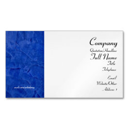 Cartões de visitas Magnéticos Azuis Tuscanos