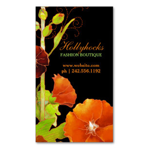 Cartões de visitas magnéticos florais dos
