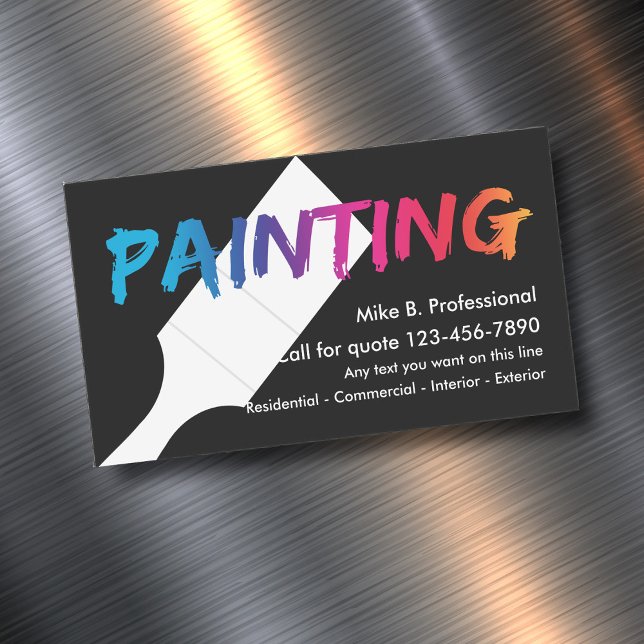 Cartões de visitas Magnéticos legal para Painéis P (House painter magnetic business cards by Custom Business Templates )