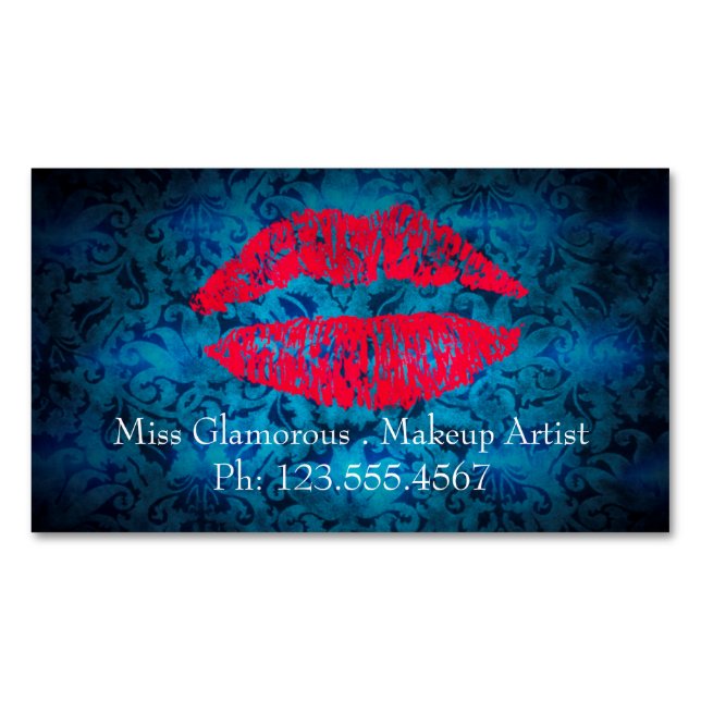 Cartões de visitas magnéticos para maquilhadores (Frente)