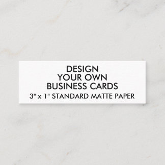 Cartões de visitas magros MATTE personalizados