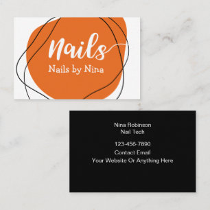 Cartões de visitas Manicuristas da Tendy Nail
