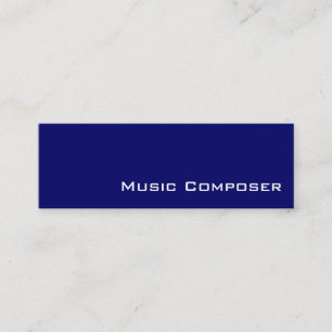 cartões de visitas Marinho White Music Composer