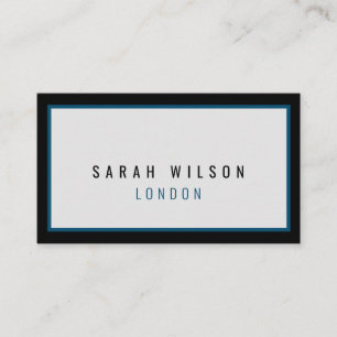 Cartões de visitas marinhos negros minimalistas mo