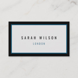 Cartões de visitas marinhos negros minimalistas mo