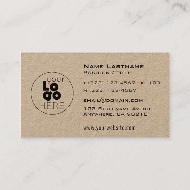 Cartões de visitas masculinos do logotipo personal (Verso)