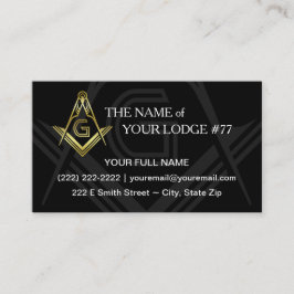 Cartões de visitas Masonic | Freemason negro e Dou