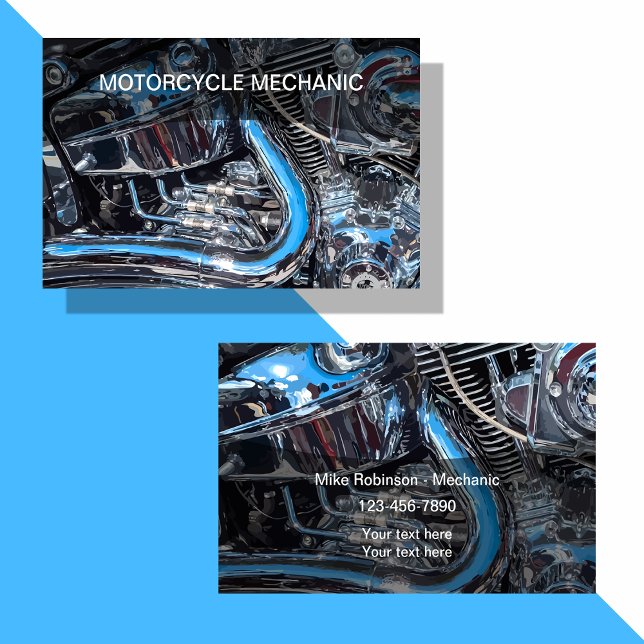Cartões de visitas mecânicos de motociclos duplos (Criador carregado)