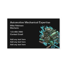 Cartões de visitas mecânicos para automóveis