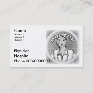 Cartões de visitas médicas femininas