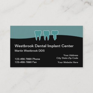Cartões de visitas médicos com implantes dentár