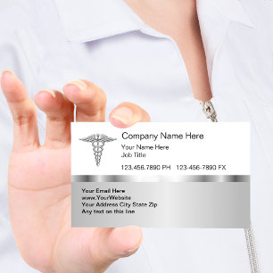 Cartões de visitas médicos elegantes