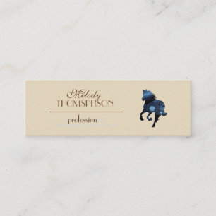 Cartões de visitas mínimos elegantes com cavalo