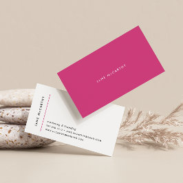 Cartões de visitas mínimos modernos | Magenta