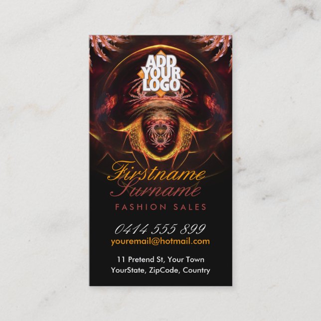 Cartões de visitas Místicos Fantasmas Exóticos e E (Frente)