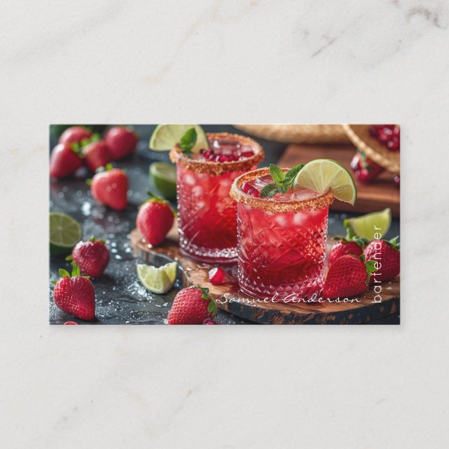 Cartões de visitas Mixólogos do Bartender (Frente)