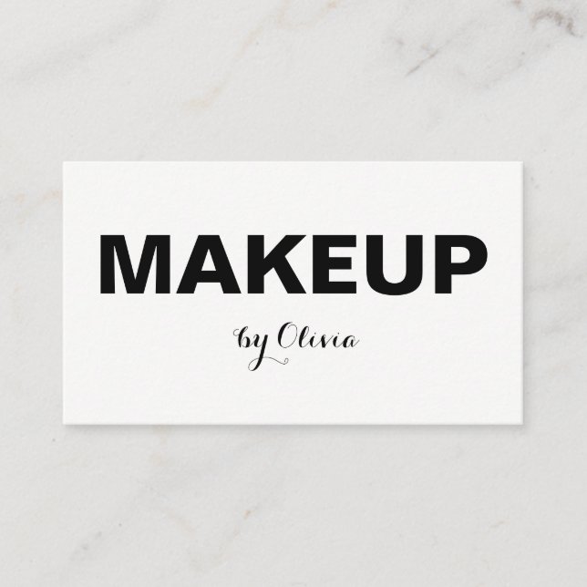 Cartões de visitas modernos à moda do maquilhador (Frente)