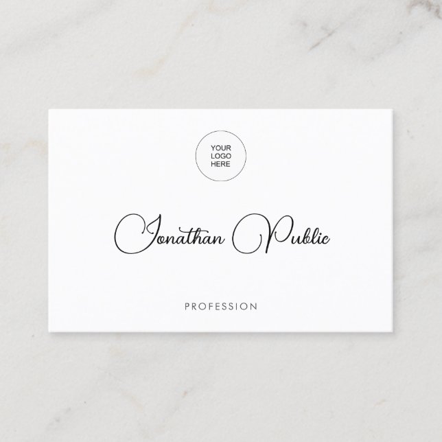 Cartões de visitas modernos adicionam o logotipo d (Frente)