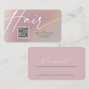 Cartões de visitas modernos de código QR para ca