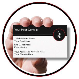 Cartões de visitas Modernos de Controle de Pest No