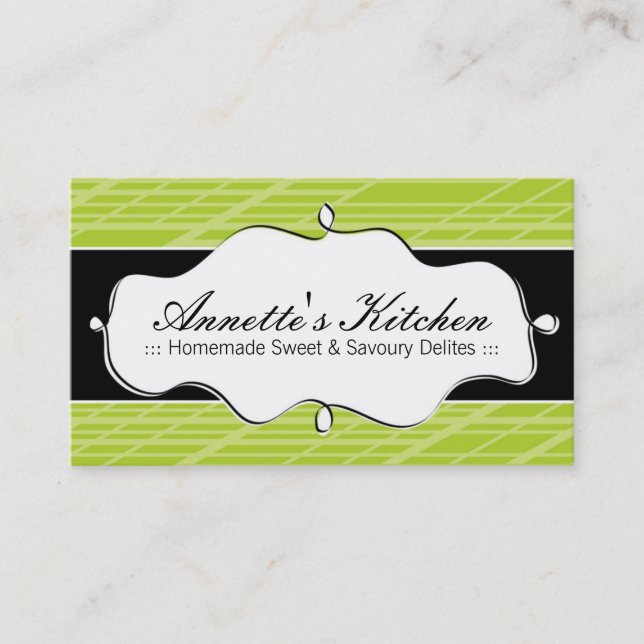 Cartões de visitas modernos do cozinheiro chefe (Frente)