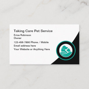 Cartões de visitas Modernos do Serviço de Pet Care