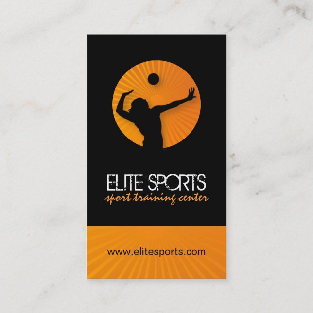 Cartões de visitas modernos do voleibol (Frente)