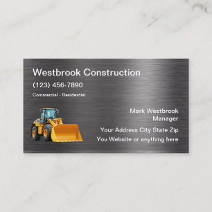 Cartões de visitas Modernos Exclusivos de Construç