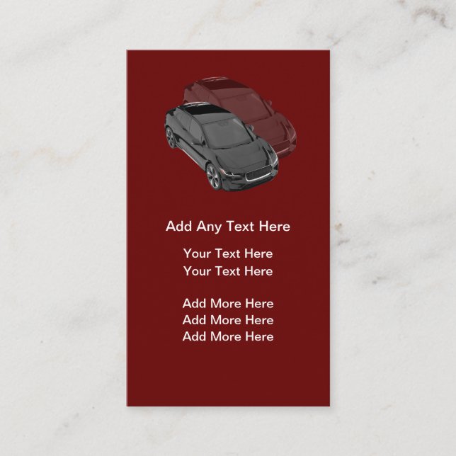 Cartões de visitas modernos legal para automóveis (Frente)