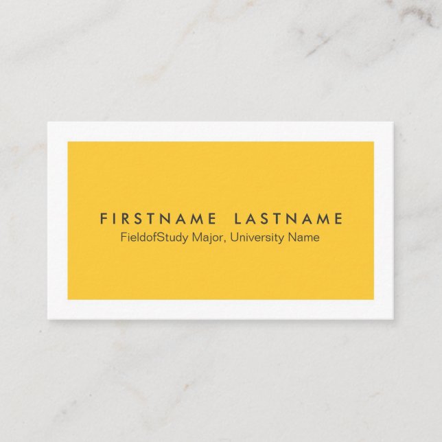 Cartões de visitas modernos simples do estudante (Frente)