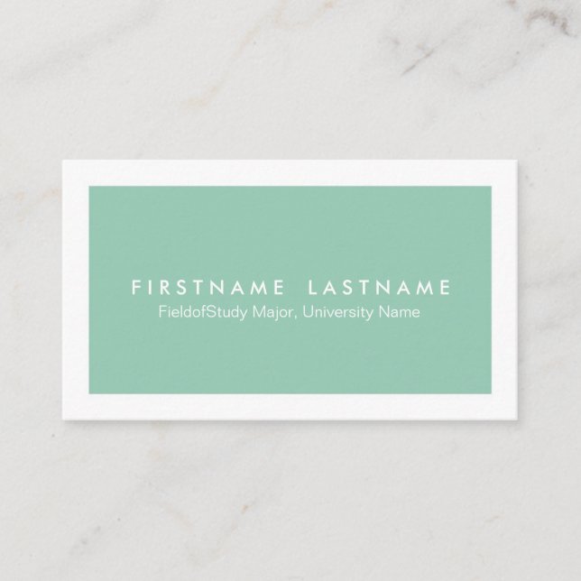 Cartões de visitas modernos simples do estudante (Frente)