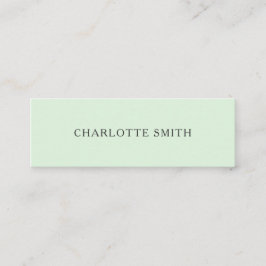 Cartões de visitas modernos verdes pastéis minimal