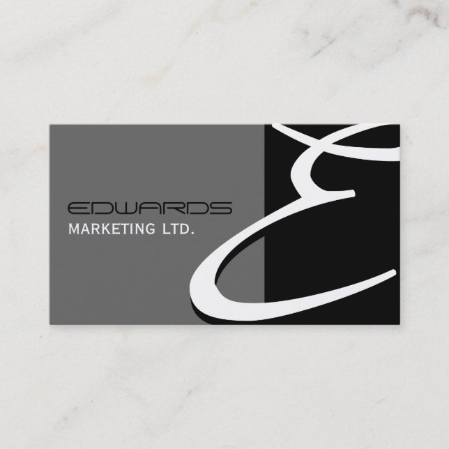 Cartões de visitas Monogramas exclusivos (Frente)