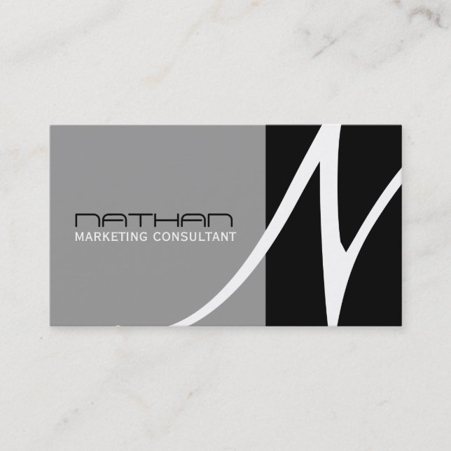 Cartões de visitas Monogramas exclusivos (Frente)