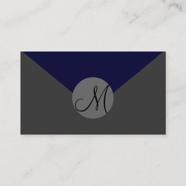 Cartões de visitas monogramas totalmente personali (Frente)