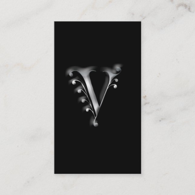 Cartões de visitas Monogramas V (Frente)