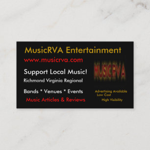Cartões de visitas MusicRVA